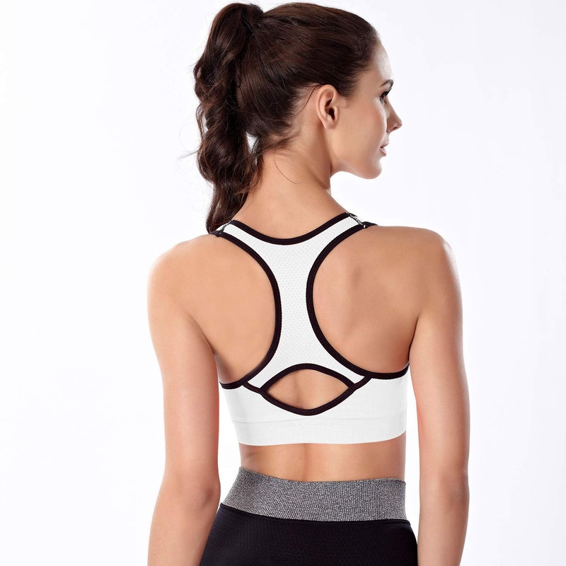 Double Couple Women Racerback Sports Bras for Women High Impact Workout Yoga Gym Fitness Bra - Image 2